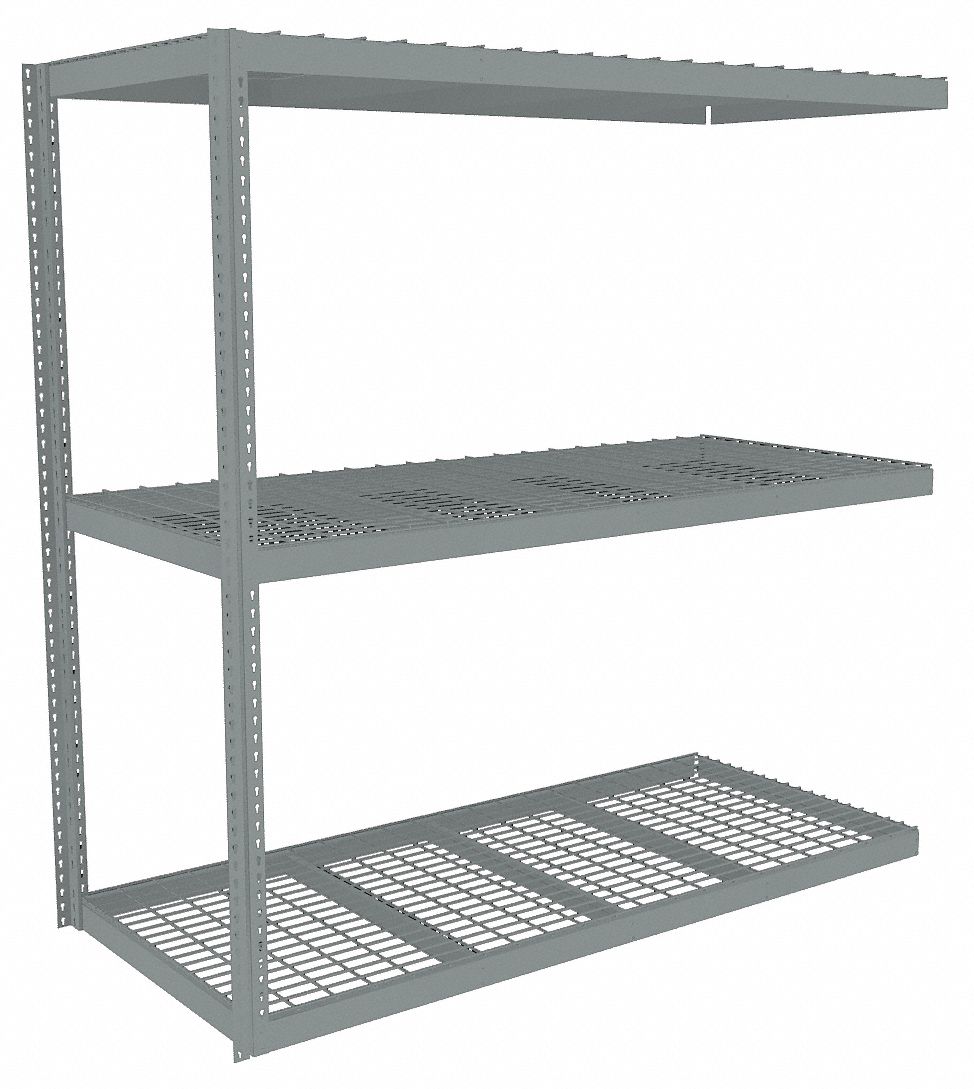 TENNSCO, AddOn, HeavyDuty, Boltless Shelving 44P411ZLE79630A3W Grainger
