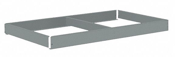 Shelf: 48 in   x 18 in, 2, 500 lb Load Capacity, Gray, Shelf