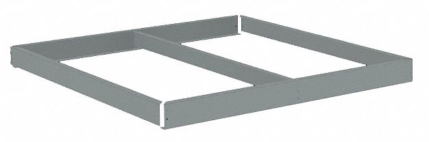 Shelf: 48 in   x 42 in, 2, 500 lb Load Capacity, Gray, Shelf