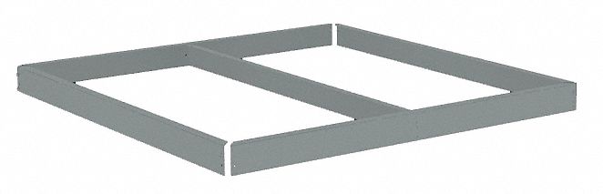 Shelf: 48 in   x 42 in, 2, 250 lb Load Capacity, Gray, Shelf