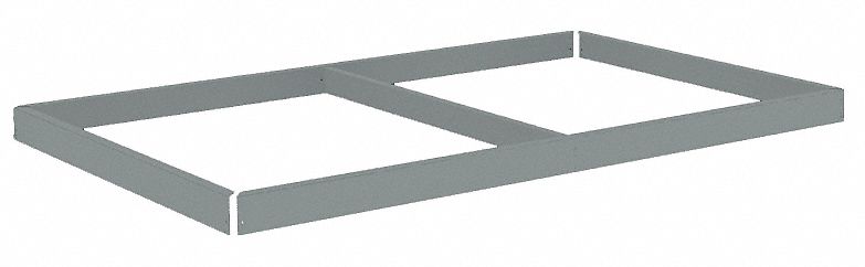 Shelf: 60 in   x 36 in, 2, 000 lb Load Capacity, Gray, Shelf