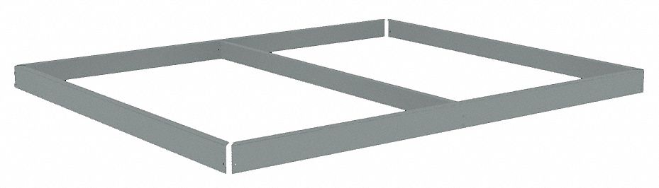 Shelf: 60 in   x 42 in, 2, 000 lb Load Capacity, Gray, Shelf