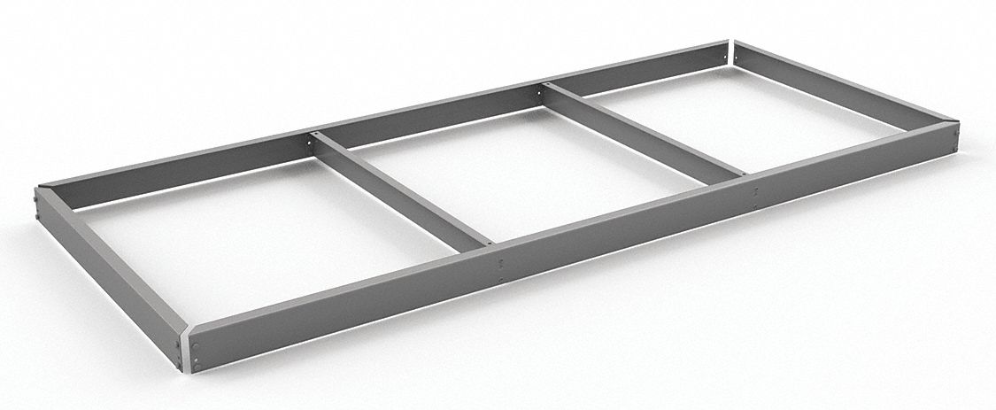 Shelf: 72 in   x 30 in, 1, 750 lb Load Capacity, Gray, Shelf