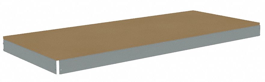 SHELF, 72 IN X 18 IN, 1,750 LB LOAD CAPACITY, PARTICLEBOARD, GREY