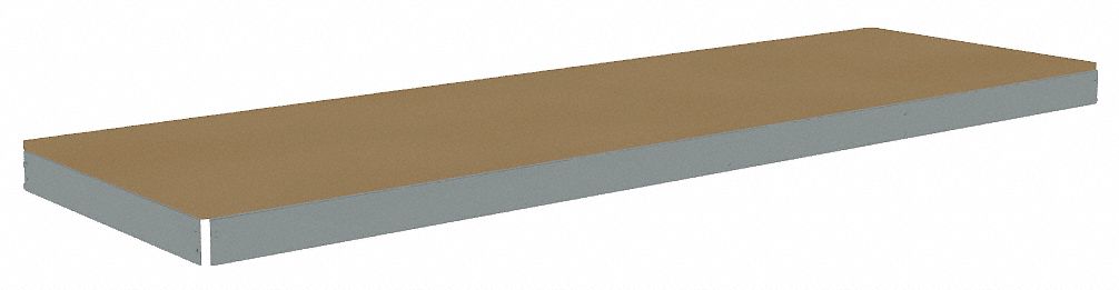 SHELF, 84 IN X 24 IN, 1,500 LB LOAD CAPACITY, PARTICLEBOARD, GREY