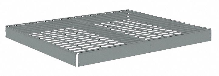 SHELF, 42 IN X 36 IN, 2,250 LB LOAD CAPACITY, STEEL, 5 GA DECKING, GREY, SHELF