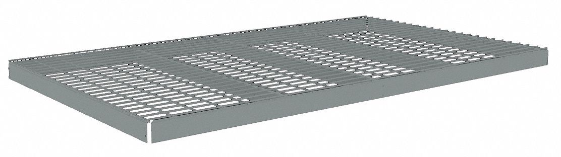 SHELF, 96 IN X 42 IN, 1,250 LB LOAD CAPACITY, STEEL, 5 GA DECKING, GREY, SHELF