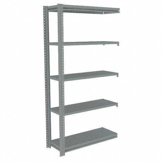 Tennsco Boltless Shelving Add On Light Duty 36 In X 18 In 84 In Overall Ht 5 Shelves Steel 8555