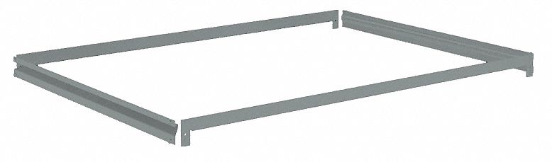 Shelf: 48 in   x 36 in, 500 lb Load Capacity, Gray, Shelf