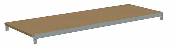 TENNSCO Shelf: 42 in x 15 in, 550 lb Load Capacity, Particleboard, Gray