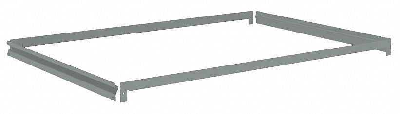Shelf: 48 in   x 30 in, 500 lb Load Capacity, Gray, Shelf