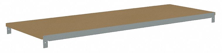 SHELF, 48 IN X 18 IN, 500 LB LOAD CAPACITY, PARTICLEBOARD, GREY, SHELF, ZAES-4818D
