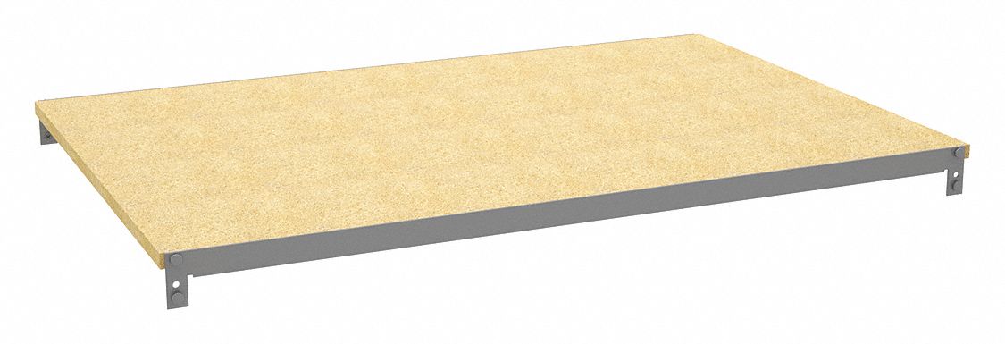 TENNSCO Shelf: 36 in x 24 in, 600 lb Load Capacity, Particleboard, Gray