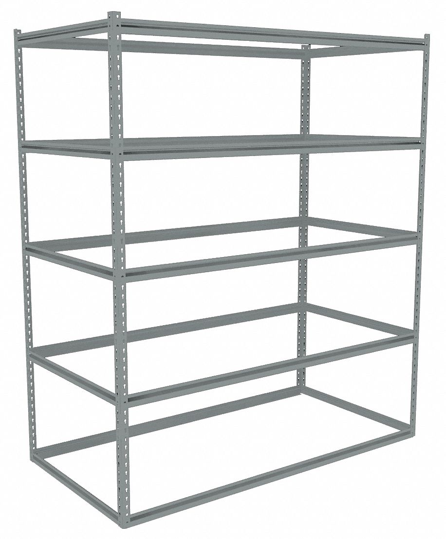 TENNSCO Boltless Shelving Starter, MediumDuty, 60 in x 12 in, 84 in Overall Ht, 5 Shelves