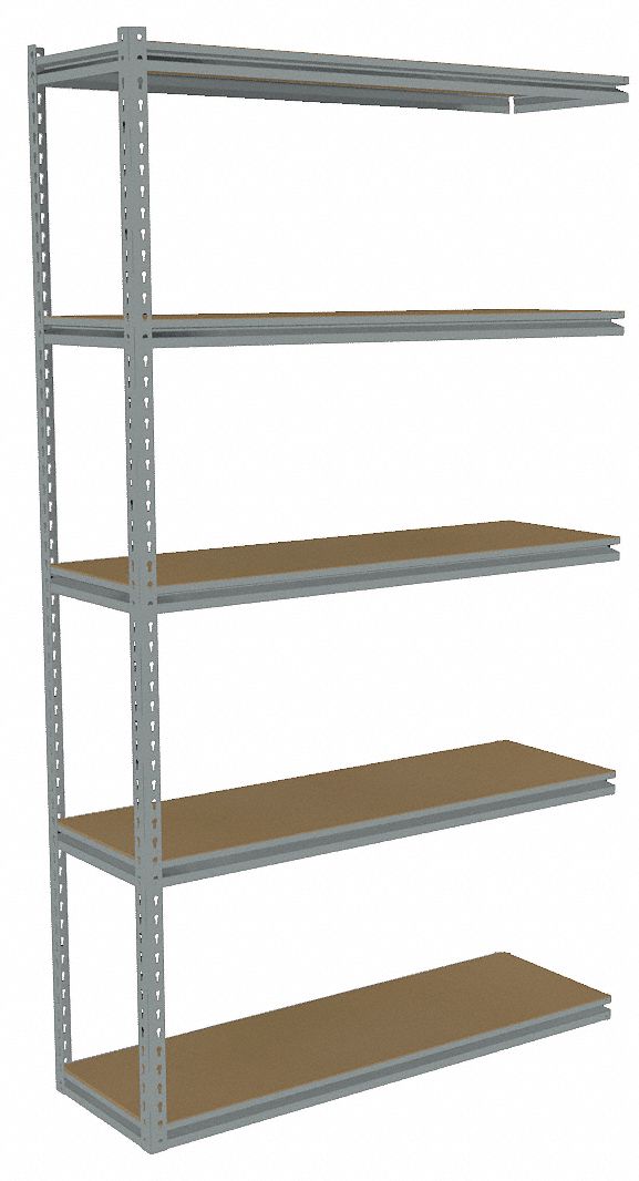 TENNSCO Boltless Shelving AddOn, MediumDuty, 48 in x 15 in, 84 in Overall Ht, 5 Shelves