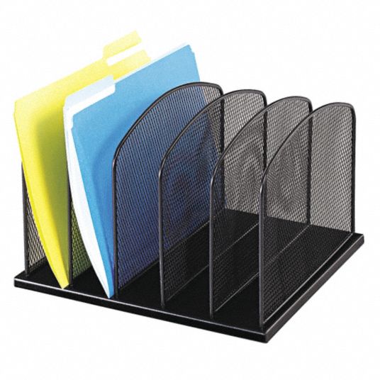 SAFCO, Organizer,Vertical,5 Sections,Black - 44PE55|3256BL - Grainger