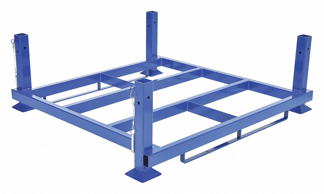 VESTIL INTERNESTABLE PORTABLE STACKABLE RACK SYSTEM, BLUE, FOR USE WITH ...
