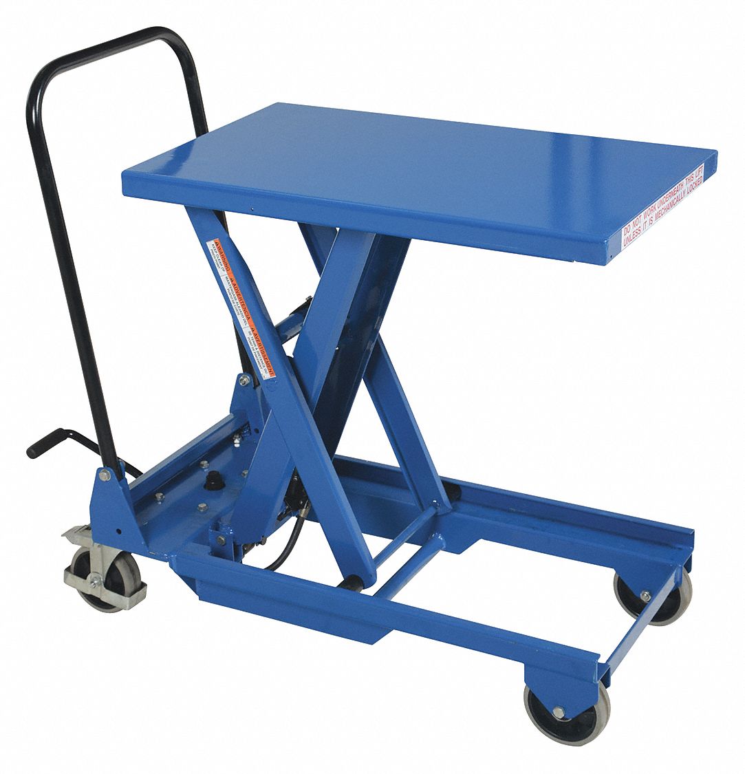 VESTIL MOBILE LIFT TABLE, STEEL, 300 LB LOAD CAPACITY, ERGONOMIC HANDLE ...