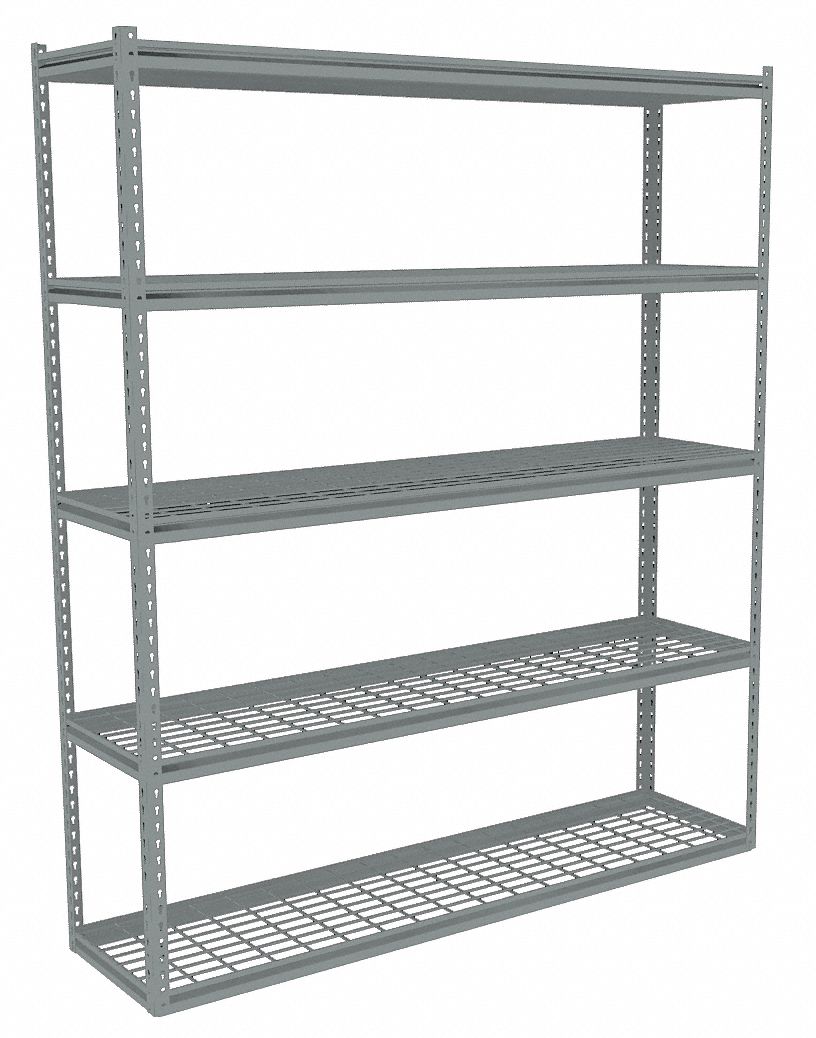 TENNSCO Boltless Shelving Starter, MediumDuty, 72 in x 18 in, 84 in