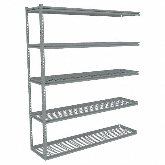 Tennsco Boltless Shelving Add On Medium Duty 72 In X 18 In 84 In Overall Ht 5 Shelves 8561