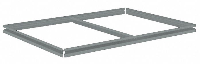 Shelf: 48 in   x 30 in, 850 lb Load Capacity, Gray, Shelf