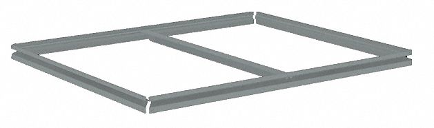 Shelf: 48 in   x 36 in, 850 lb Load Capacity, Gray, Shelf