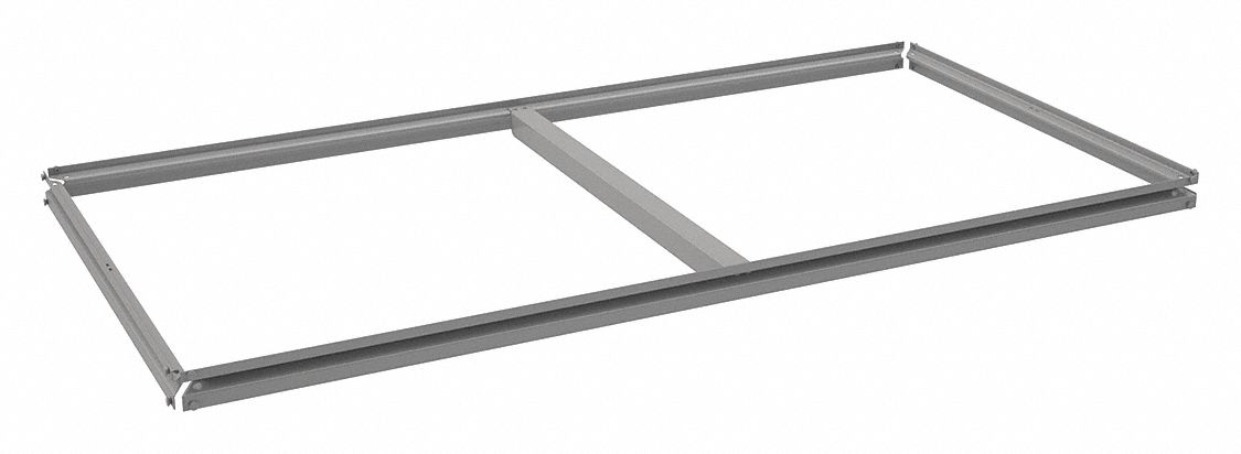 Shelf: 60 in   x 30 in, 750 lb Load Capacity, Gray, Shelf