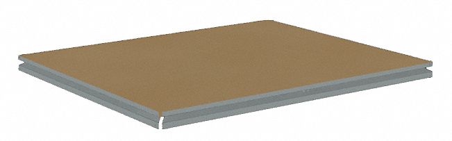Shelf: 48 in   x 36 in, 850 lb Load Capacity, Particleboard, Gray, Shelf