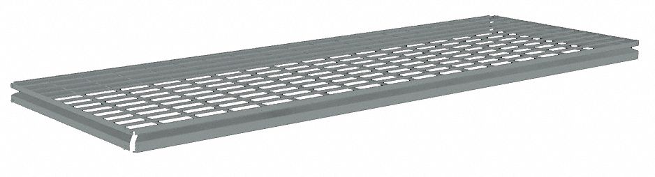 SHELF, 72 IN X 24 IN, 600 LB LOAD CAPACITY, STEEL, 5 GA DECKING, GREY, BOLTLESS