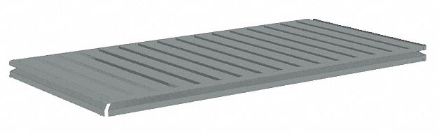 Shelf: 48 in   x 24 in, 850 lb Load Capacity, Steel, 22 ga Decking, Gray, Shelf