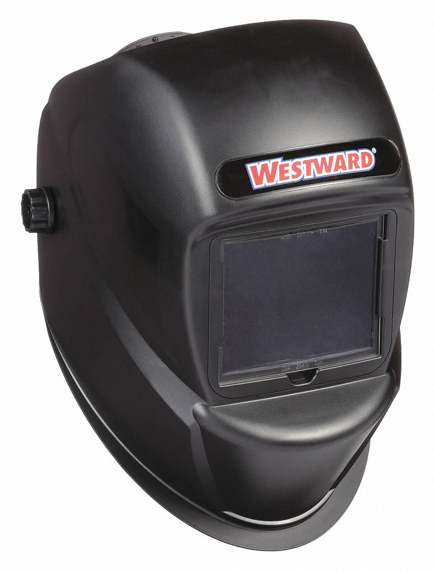 WELDING HELMET, PASSIVE, BLACK, W10, 4.33 X 3.54 IN, RATCHET, NYLON