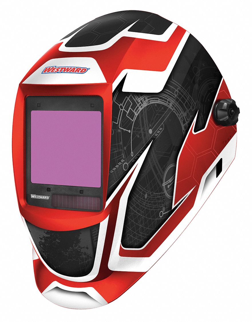 WESTWARD Welding Helmet AutoDarkening, 4 Arc Sensors, Graphics, Black