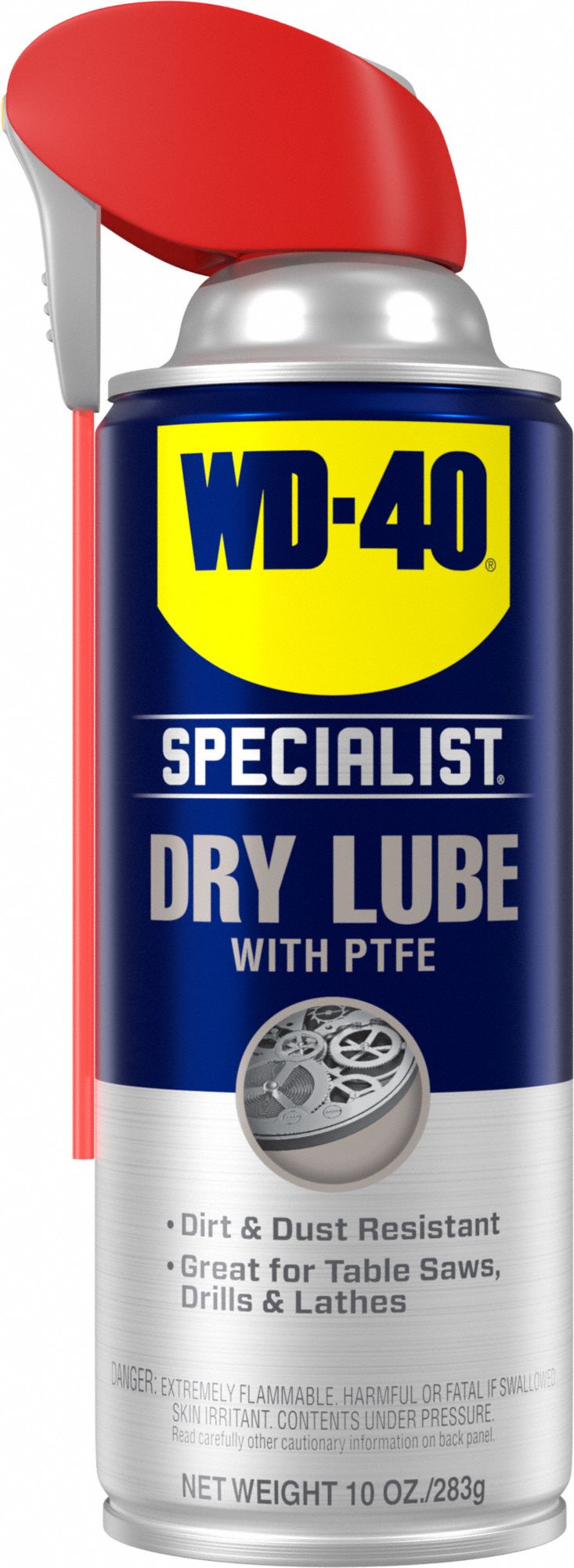 General Purpose Dry Lubricant: -50° to 500°F, H2 No Food Contact, PTFE, 10 oz, Aerosol Can