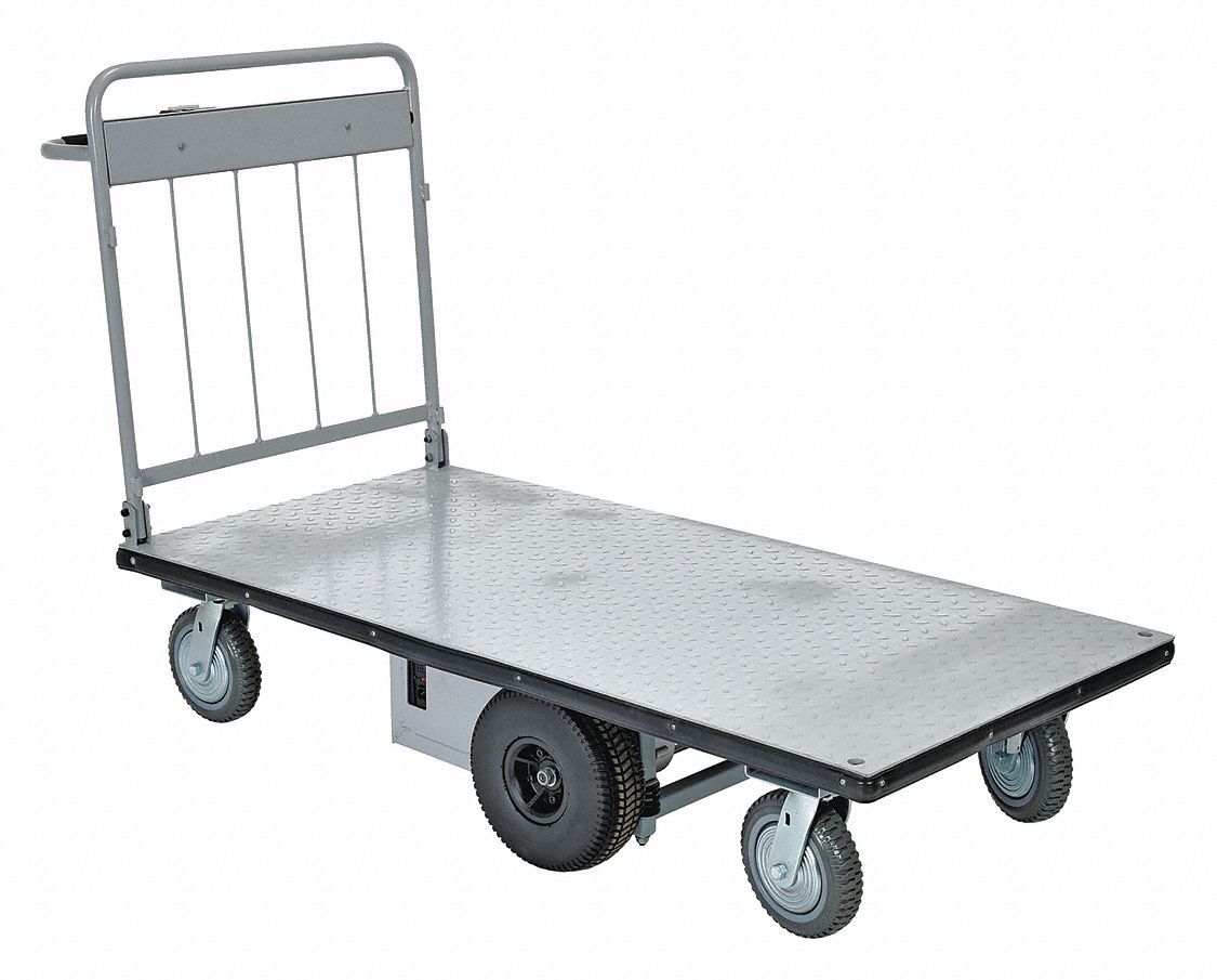 PLATFORM CART,GRAY,STEEL,28-3/4