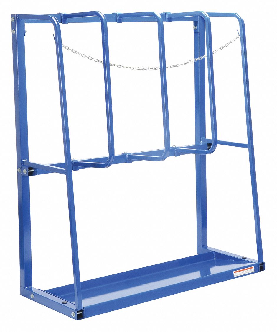 EXPANDABLE VERTICAL BAR RACK, BLUE, 54 IN X 23 IN X 106 IN