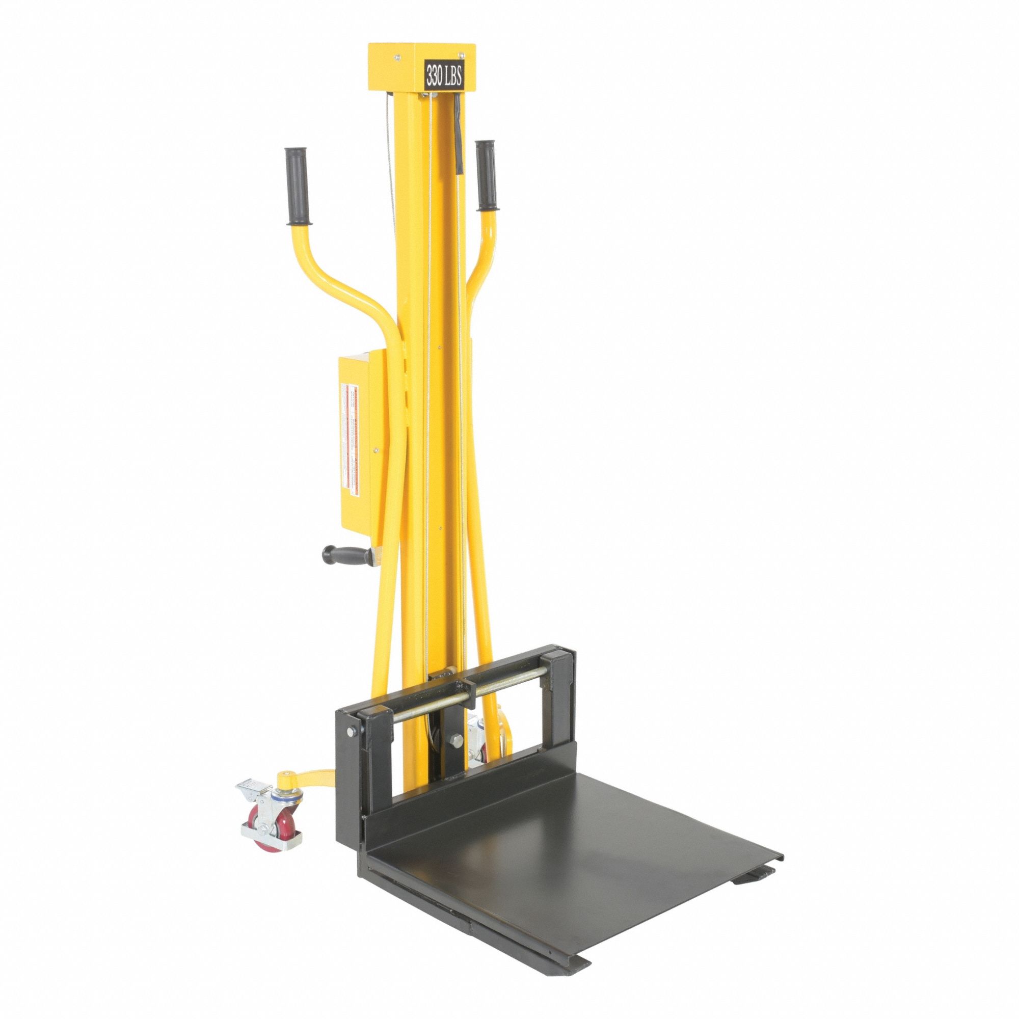PORTABLE HAND WINCH LIFTER, 330 LB CAPACITY, PLATFORM