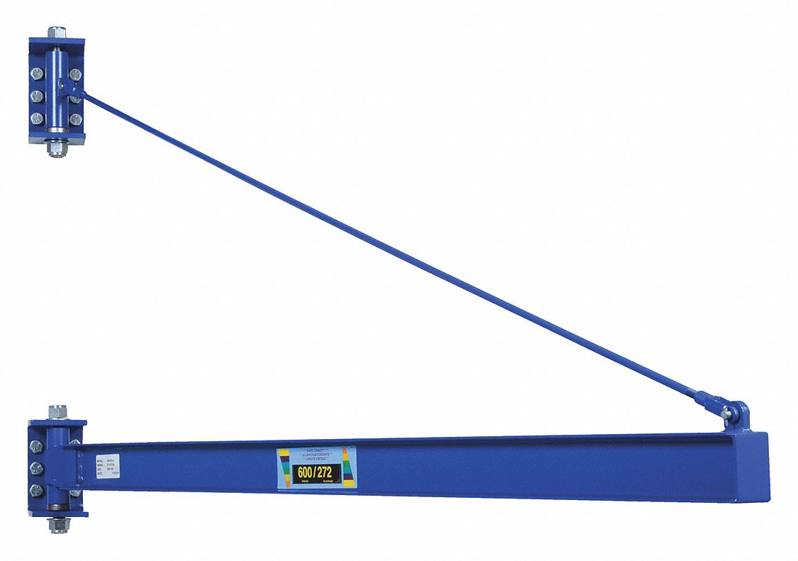 HIGH CLEARANCE STYLE JIB, 45 1/4 IN H, STEEL, PAINTED FINISH, 600 LB CAPACITY, WALL MOUNT