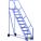 LADDER, 10-STEP/RAIL/OPEN GRIP/50 ° /ANSI A14.7/OSHA 1910.29, 34 1/4X130X103 15/16 IN, BLUE, STEEL