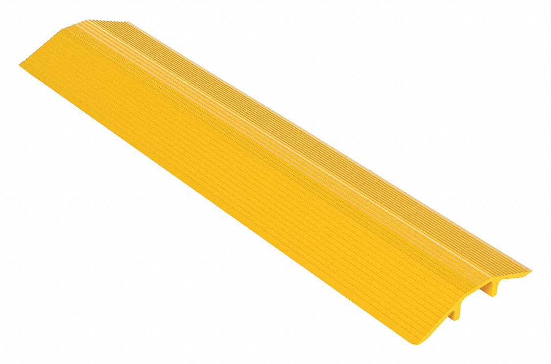 CABLE PROTECTOR BRIDGE, ALUMINUM, YELLOW, 10,000 LB, 9 1/8 IN WIDTH, 36 IN LENGTH