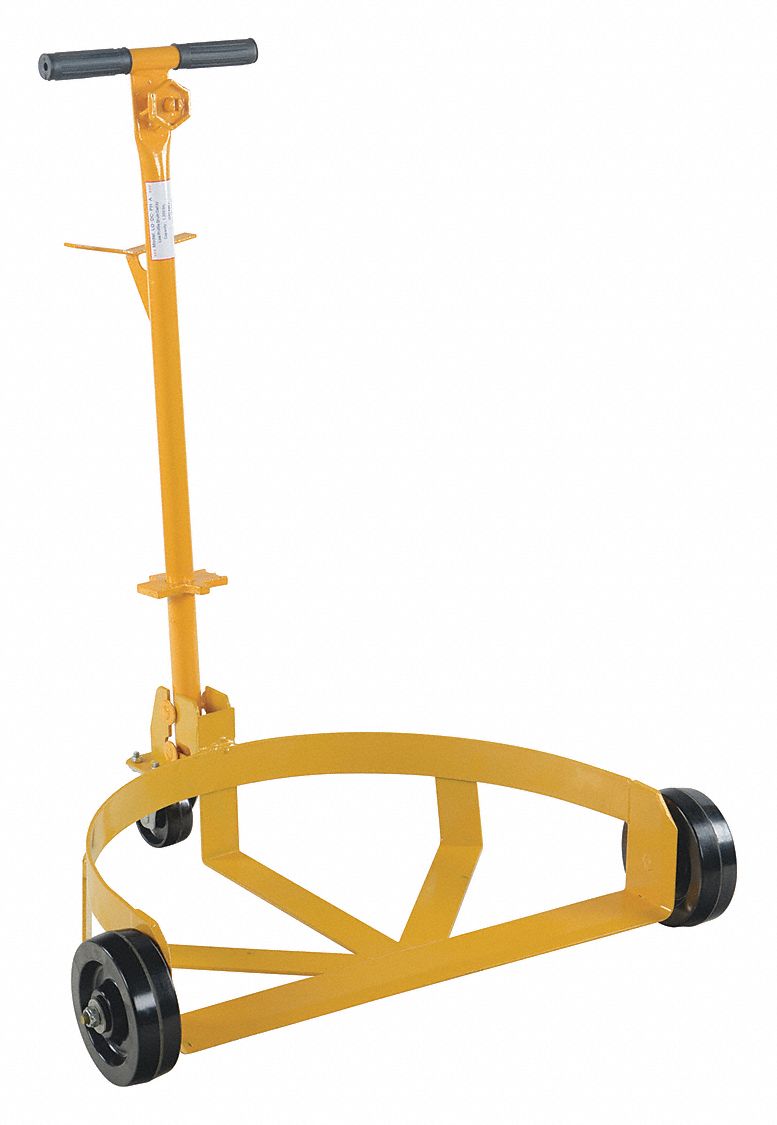 DRUM CADDIE,YELLOW,STEEL,1200 LBS.