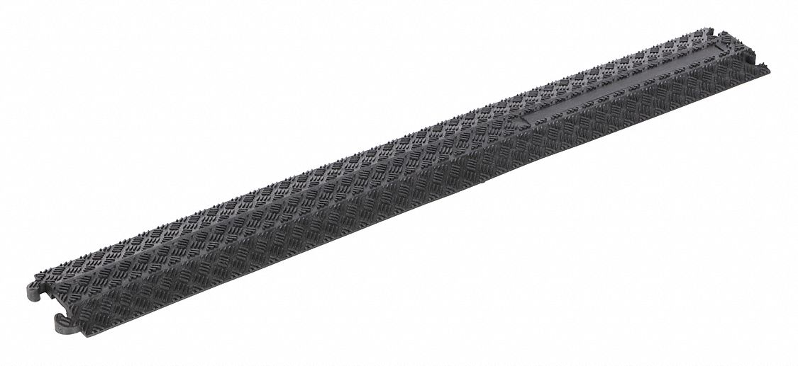 VESTIL CABLE PROTECTOR RAMP, MOLDED RUBBER, BLACK, 2,200 LB, 5 1/2 IN ...