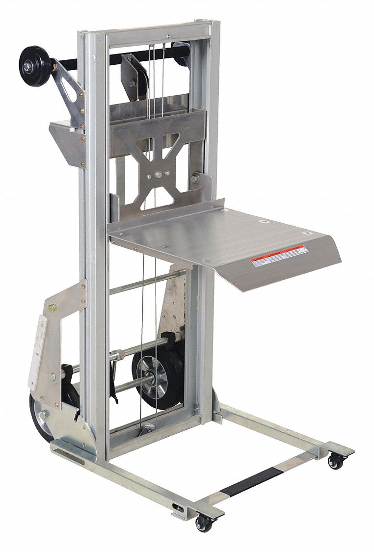 MATERIAL LIFT, 12 1/8 IN W X 32⅜IN L, ALUMINUM, 200 LB LOAD CAPACITY, 200 LB LOAD CAPACITY