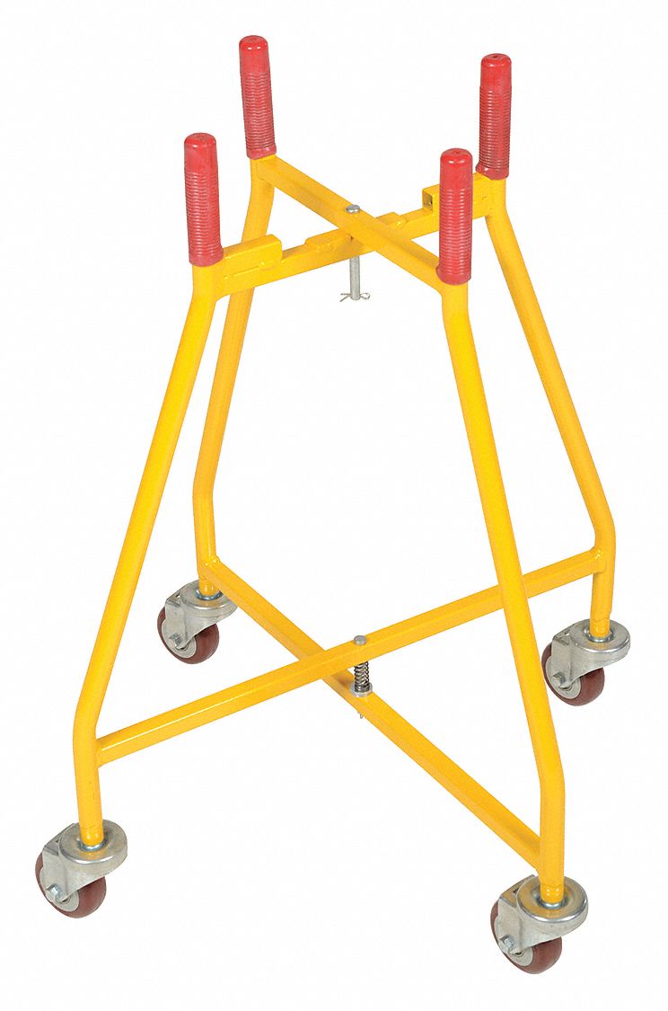 DOLLY, YELLOW, 100 LB LOAD CAPACITY, 3 IN CASTER WHEEL DIAMETER, 100 LB LOAD CAPACITY