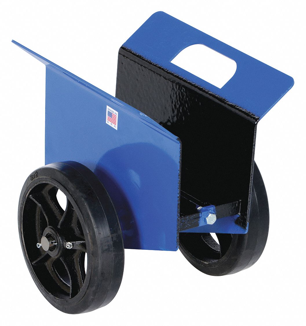 HEAVY-DUTY PLATE/SLAB DOLLY, BLUE, 1,200 LB LOAD CAPACITY, 8 IN CASTER WHEEL DIAMETER, 1,200 LB LOAD CAPACITY