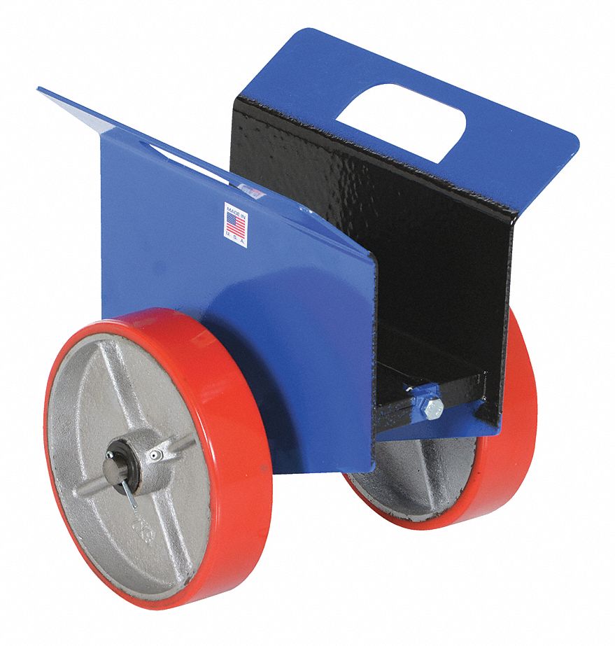 HEAVY-DUTY PLATE/SLAB DOLLY, BLUE, 1,500 LB LOAD CAPACITY, 8 IN CASTER WHEEL DIAMETER, 1,500 LB LOAD CAPACITY