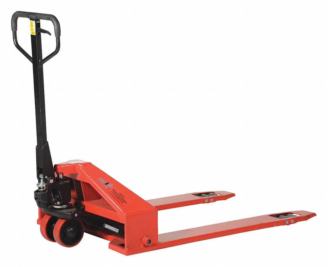 Pallet Jack: 2, 200 lb Load Capacity, 44 in L x 6 1/2 in W, 33 1/4 in, 20 1/4 in, 4-Way Fork