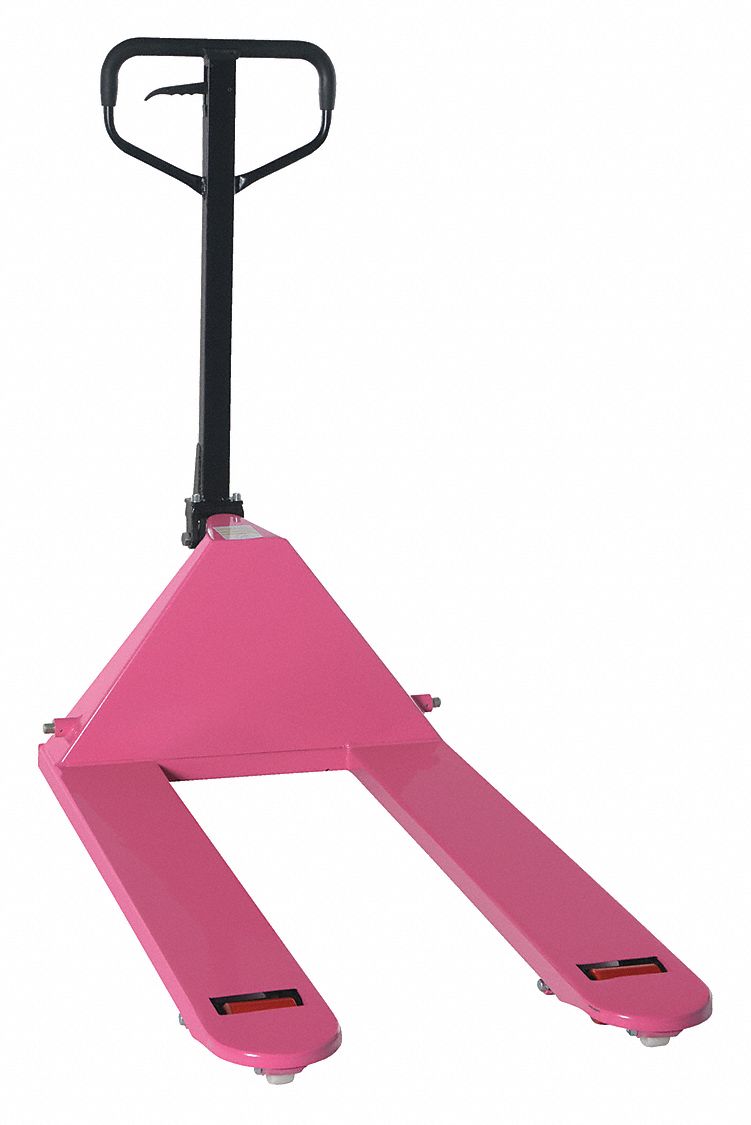 VESTIL FULL FEATURED PALLET TRUCK, PINK, 27 IN W X 48 IN H X 63 IN L ...