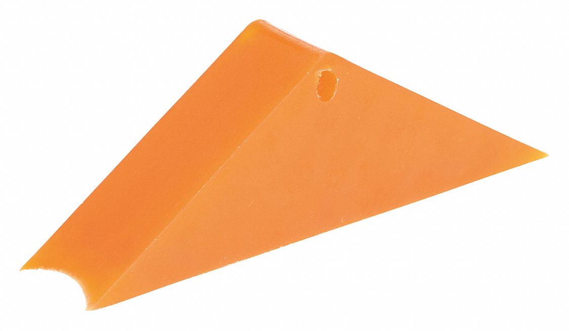 WHEEL CHOCK, PLASTIC, 11¼ IN OVERALL L, 2¼ IN OVERALL W, 3⅝ IN OVERALL H, 1 CHOCK