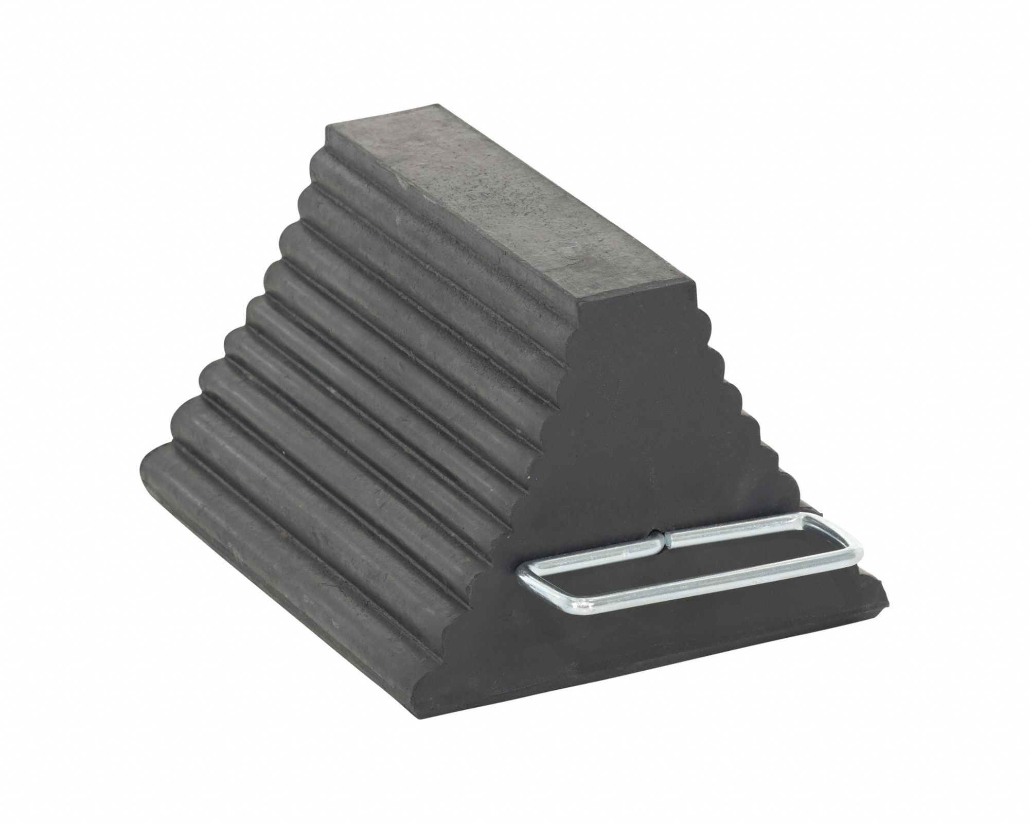 Rubber Wheel Chock-Steel Handle 9.25x6x8