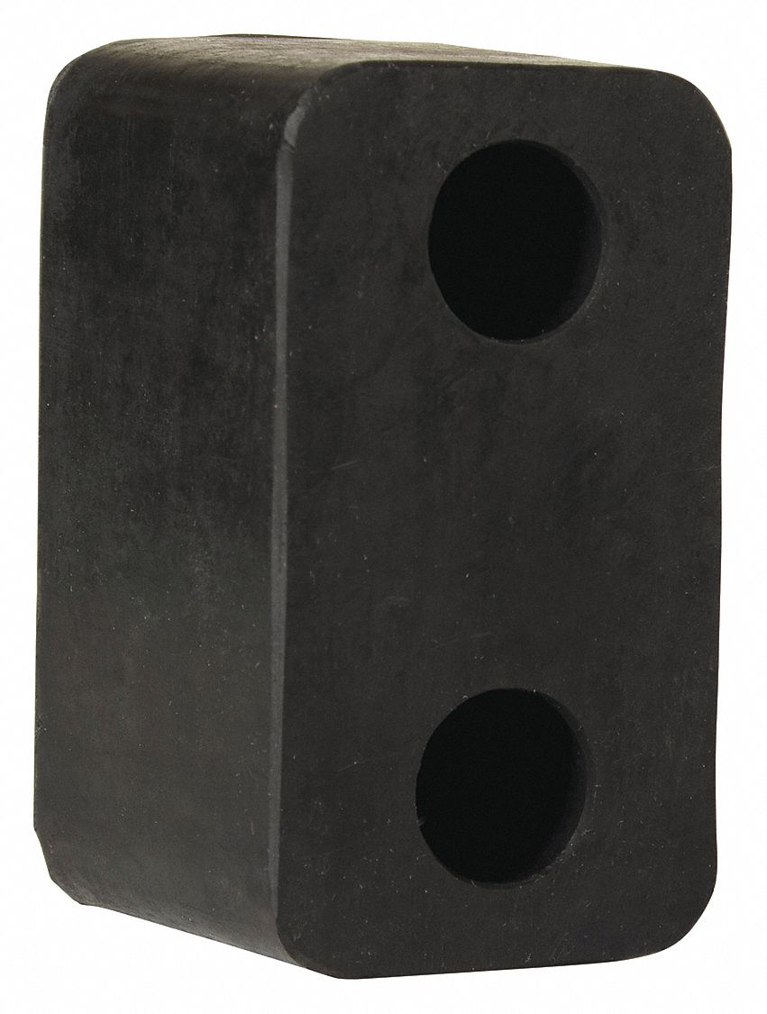 TRAILER CRANE BUMPER, RECTANGULAR, 6 IN BUMPER W, 3⅜ IN BUMPER H, 3½ IN BUMPER D, RUBBER